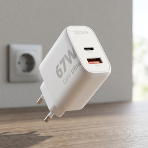 Xtorm 124393-1 GaN Ultra 67W Wall Charger PD3.1 QC3.0 รองรับโทรศัพท์เอซุส ไลออน-สหราชอาณาจักร/สหรัฐอเมริกา/EU/JP ซ็อกเก็ตมาตรฐาน 0.5A 20V - Product Image 2