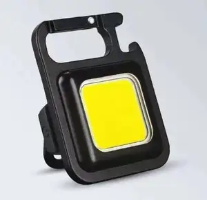 Kleiner Mini-USB-Wiederaufladbarer Schlüsselanhänger Led-Arbeitslicht Cob tragbare Taschen-magnet-Taschenlampe für draußen Wandern Camping