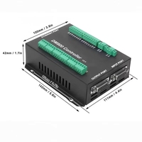 Controlador de Movimiento TEBAC DM800 de 3/4/5 Ejes, Sistema de Control de Movimiento con Pantalla de 3.8 Pulgadas y Botón de Parada de Emergencia, Compatible con G-Code