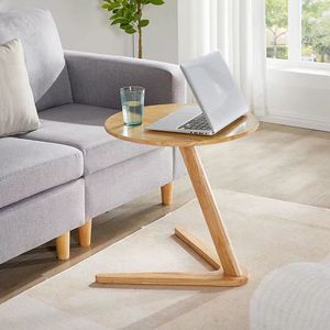 Solid Wood <b>Round</b> <b>Side</b> <b>Table</b> For Living Room Sofa Bedside Use Minimalist Style Durable Design - Product Image 2
