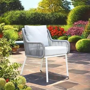 Personnalisé villa extérieur corde tissé extérieur <span class=keywords><strong>jardin</strong></span> loisirs balcon chaise moderne simple simple protection solaire dossier meubles - Product Image 1