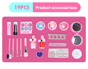 Samtoy juego de simulación belleza niños bolsa de cosméticos maquillaje conjunto lápiz labial esmalte de <span class=keywords><strong>uñas</strong></span> lavable <span class=keywords><strong>niñas</strong></span> maquillaje <span class=keywords><strong>Kit</strong></span> conjuntos juguete <span class=keywords><strong>para</strong></span> niños - Product Image 5