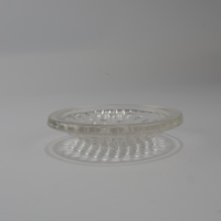 Abat-jour en verre fusionné transparent à dôme peu profond, finition brillante, bord poli, logo personnalisé, accessoire de lampe d'intérieur, couvercle de lampe