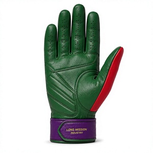 Gants de sport en cuir à écran tactile Long Mission Industry, respirants, longueur poignet, doublure en fourrure, écologiques, thermiques, couleurs violet, vert, rouge - Product Image 4