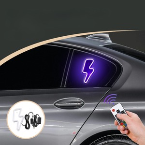 Nouvelles lumières décoratives LED en forme de cœur brisé USB Lightning pour l'<span class=keywords><strong>ambiance</strong></span> de la voiture, mode clignotant 12V, éclairage ambiant de fenêtre - Product Image 1
