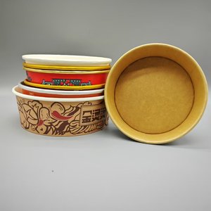 Cubos de papel para palomitas de maíz, redondos, de calidad alimentaria, desechables, con diseño gráfico de palomitas de maíz para uso comercial - Product Image 5