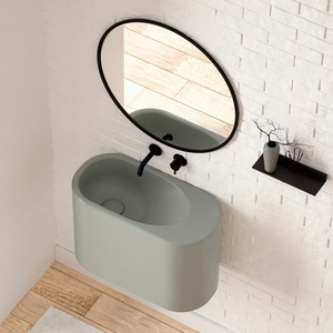 Bassin mural en pierre artificielle, 10 types ronds, couleur grise, livraison gratuite - Product Image 1