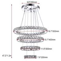 TSINYE-Grande lampe ronde décorative en cristal personnalisée, lustre d'intérieur moderne en cristal pour hôtel