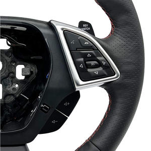 Volant sport personnalisé modifié en cuir PU perforé SOON TODA pour <span class=keywords><strong>Chevrolet</strong></span> <span class=keywords><strong>Corvette</strong></span> C7 Camaro SS ZL1 2014-2018 - Product Image 4