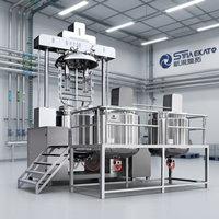 Homogénéisateur à vide bidirectionnel à écran tactile PLC, en SUS316L, conçu pour les usines cosmétiques moyennes SME-C 300 L