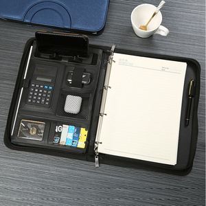 <b>A4</b> Folders Various Styles Pu Leather Multifunctional Office Supplies Wholesale Customizable Logos <b>File</b> Folder With Zipper - Product Image 1