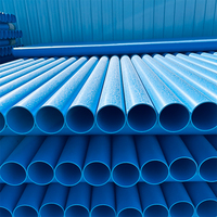 Pipa/Conduit Casing Sumur Air Dalam UPVC Biru dengan Ujung Berulir dan Saringan Berlubang yang Fleksibel