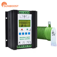 Sunboost 24V Éolienne haut de gamme 300W 500W 800W 1KW 1.2KW 1.5KW Panneau solaire MPPT DC/AC à DC Wind-solar Hybrid Controller