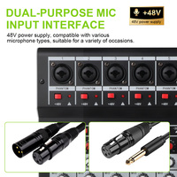 RAYHAYES RT-F8 DSP EQ ve Kayıt Özellikli Bluetooth Mikser Profesyonel Ses Güç Amplifikatörlü Mikser 650Wx2
