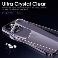 Coque de téléphone antichoc haute transparence anti-rayures coque de téléphone en Tpu pour iPhone 16 16Pro Max 16Plus 16E 15Pro Max 14