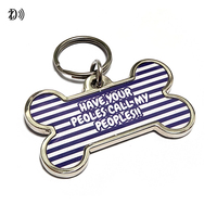 Pendentif en métal époxy programmable NFC pour collier de chien à puce vierge en acier inoxydable personnalisé avec logo pour animal de compagnie