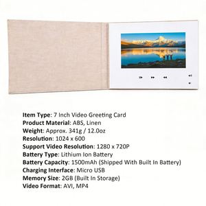 สมุดวิดีโอ LCD สีขาวขนาด 7 นิ้ว แบบกำหนดเอง ขายดีปี 2026 สำหรับเป็นของขวัญ - Product Image 2
