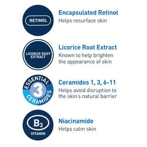 Sérum au rétinol 100 % resurfaçant pour peaux sujettes à l'acné avec extrait de racine de réglisse et niacinamide, sérum éclaircissant pour le visage - Product Image 1
