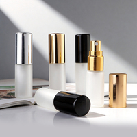 Botol Parfum Mini Silinder Kaca Bening Mewah Grosir 5ml Kosong dengan Pompa Semprot, Kemasan Unik Baru dengan Sablon