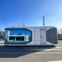 Capsule spatiale préfabriquée, maisonnette modulaire mobile, isolation thermique pour complexe de glamping