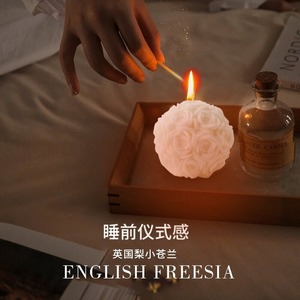 Bougie parfumée en cire de soja Northern Mu Rose Ball, parfum freesia anglais, décoration pour chambre à coucher, cadeau de Saint-Valentin - Product Image 5