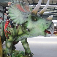 Yürüyüş dinozor mutlu sürmek gerçekçi canlı hayvan tritritops el yapımı Dinosaurios yüksek standart Dino şövalye Kid için çekici