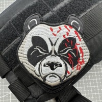 Bêtes de la jungle créatives brodées pour patchs velcro Badges de bras d'animaux d'extérieur Tiger PandaWolf Dragon Badge pour utilisation de vêtement