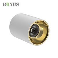 Spot lumineux LED noir 15W, étanche conforme à la norme IP65, montage en Surface, éclairage de plafond