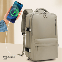 Sac à dos d'affaires BEARKY personnalisé OEM pour ordinateur portable avec port de charge USB, résistant à l'eau, antivol, pour embarquement en cabine