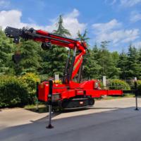 Mini-grue araignée à flèche articulée, système entièrement hydraulique, moteur de haute qualité, pour béton, avec télécommande et nacelle