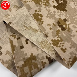 Vải ngụy trang chống rách 50% Polyester 50% Cotton, họa tiết lưới ngụy trang dùng cho áo khoác quân phục - Product Image 1
