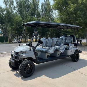 Voiturette de golf électrique 4 6 places 8 places avec sièges et roues Deluxe essence - Product Image 2