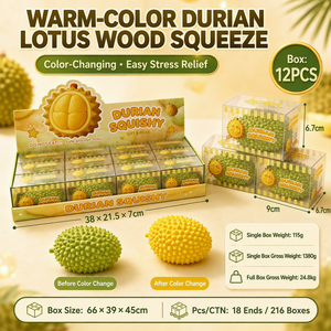 Bloques de Construcción Durian, Bolas Hechas a Mano, <span class=keywords><strong>Juego</strong></span> de Simulación de Frutas para Amasar con Rebote Lento - Product Image 1