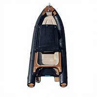 Bateau pneumatique chinois RIB de 7,6 m, yacht de croisière à coque rigide, bateau pneumatique Hypalon avec moteur hors-bord