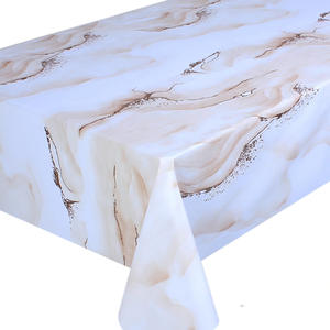 2025 Hiện Đại Chất Lượng Cao Thiết Kế Mới PVC Khăn Trải Bàn Rượu Sâm Banh Vàng Phong Cách Bảng Vải Vàng Lá <span class=keywords><strong>Polyester</strong></span> Ủng Hộ In - Product Image 2