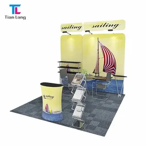 TianLang Portable 3D Pop-up Displays Stand Easy Install Fabric Photo Booth Telón de fondo para ferias comerciales - Product Image 1