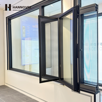 Ventana Abatible de Aluminio Moderna y Eficiente Energéticamente con Certificación NFRC, Doble/Triple Acristalamiento, para Uso Comercial y Residencial