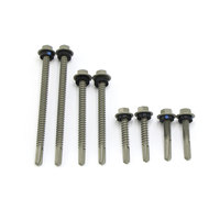 Hardware Fasteners Grey Ruspert Plated Wholesale Steel Screw Long Hex Head Self Drilling Screw