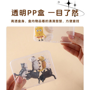 Transparent Rectangular Plastic Storage <b>Box</b> With Lid 8.5mm For Dental Floss Jewelry Hair Clips Fishing <b>Gear</b> Small Items - Product Image 4