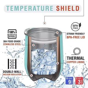 Design Custom Eco-Friendly 12 oz Stainless Steel Double Wall Insulated Egg Shape Coffee/Wine/Beer Thermos Mug-Business <b>Gift</b> - Product Image 4