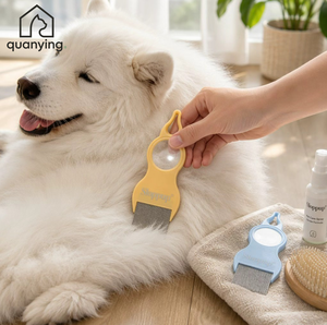 Peigne <span class=keywords><strong>anti</strong></span>-<span class=keywords><strong>puces</strong></span> <span class=keywords><strong>pour</strong></span> animaux de compagnie en PC ABS, brosse à dents fines <span class=keywords><strong>pour</strong></span> éliminer les <span class=keywords><strong>puces</strong></span> et les taches, toilettage <span class=keywords><strong>pour</strong></span> chiens, chats, chiots et chatons - Product Image 1