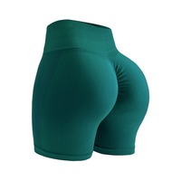 Custom logo dames sport fitness shorts met scrunch butt en buikcontrole, kleurafstemming, korte leggings, huidvriendelijke yogashorts