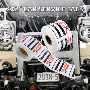 Pegatinas Adhesivas Transparentes de Vinilo Impermeable de 2x2 Pulgadas para Parabrisas, Recordatorio de Servicio de Mantenimiento Automotriz y Cambio de Aceite para Autos - Product Image 3