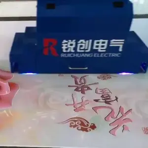 New condition digital rubber glass used color poster pvc rotary uv 3d printing machine