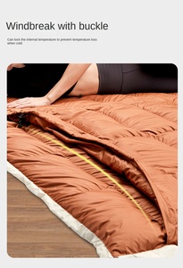 Saco <span class=keywords><strong>de</strong></span> <span class=keywords><strong>Dormir</strong></span> Tipo Sobre para Invierno, Resistente al Frío, con Plumas <span class=keywords><strong>de</strong></span> Pato Blancas, Forma <span class=keywords><strong>de</strong></span> Huevo, para Acampar al Aire Libre, Engrosado, 320T, Hilado Chunya - Product Image 3