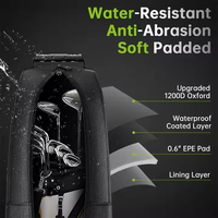 Sac de voyage de golf robuste en polyester avec cadre externe, fermeture éclair à loquet, imperméable, résistant à l'usure, 2 roues renforcées