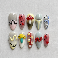 Vente en gros de faux ongles en acrylique préconçus à couverture complète, certifiés CE, motifs Stiletto et carrés, application sur les doigts, logo personnalisé