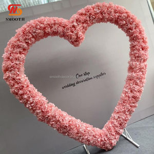 Arche florale de coeur de roses en soie artificielle lisse pour toile de fond de mariage 1.8-2.4m ou taille personnalisée forme et couleur personnalisables - Product Image 6