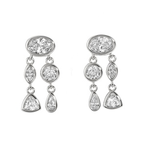 Gemnel African Style 925 <strong>Silver</strong> with 18K Gold Accents Stylish Jewelry <strong>Dangling</strong> Stud <strong>Earrings</strong> - Product Image 6