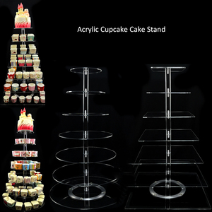 Acrylic Round Wedding Cupcake <strong>Stands</strong> Display Racks <strong>Cake</strong> <strong>Stand</strong> for Party - Product Image 4